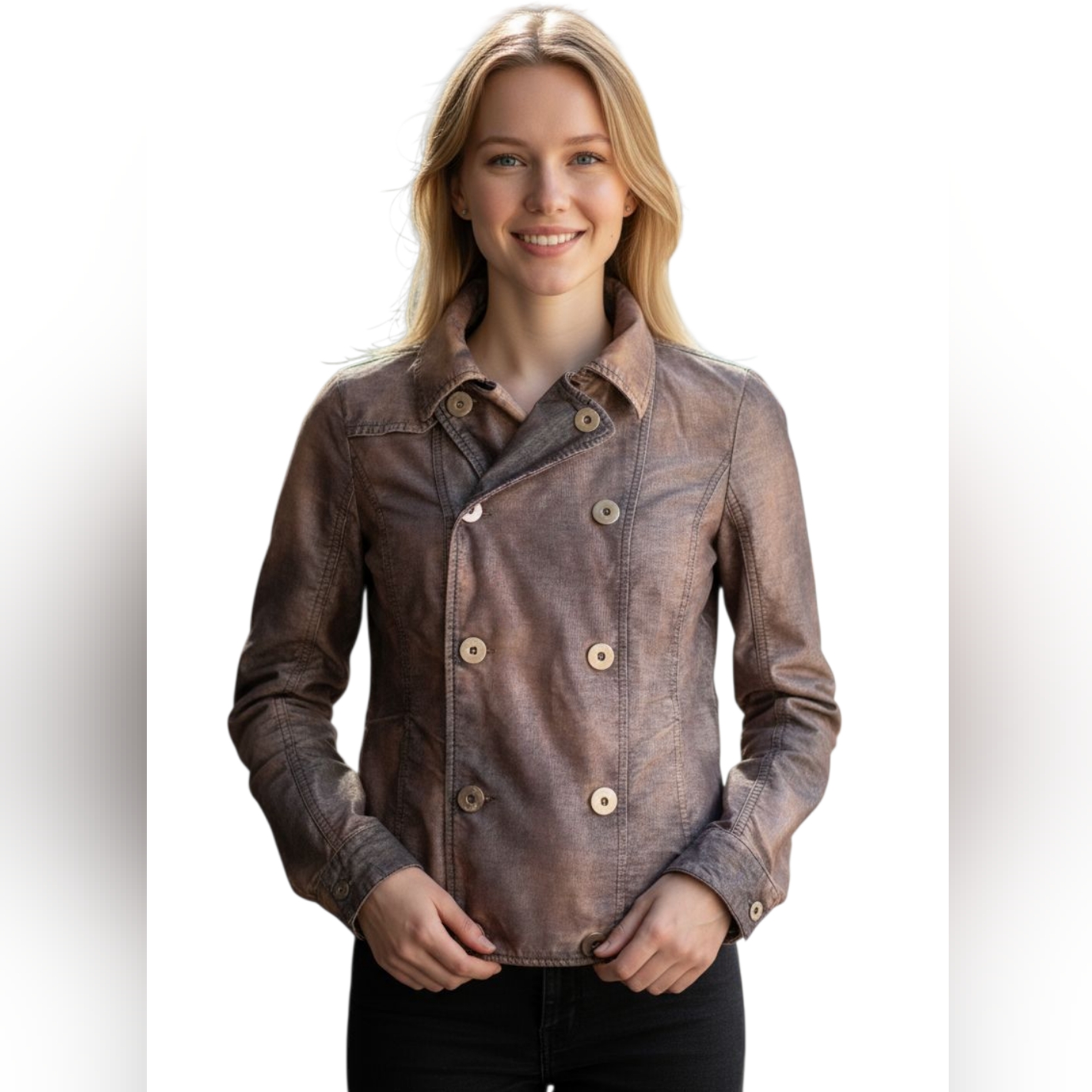 Diesel Corduroy Double Button-Front Longsleeve Blazer. Women's Size: Medium.